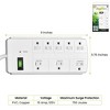 GoGreen Power (GG-18316WH) 8-Outlet Surge Protector, White - 2 of 4