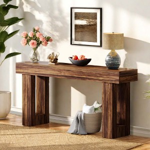 Kumasinova 63" Modern Console Table,Entryway Table with Wood Fame & Legs,Sofa Table for Entryway,Living Room,Hallway - 1 of 4