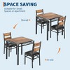 homfan Dining Table Set for 2,Dining Table with 2 Upholstered Chairs, Wood 3-Piece Kitchen Dining Room Table Set with Corner Protector for Small Space - 4 of 4