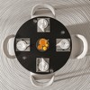 Lirago Solid Wood 46'' Round Dining Table for 4 People Nordic style 46x46 Black - 3 of 4