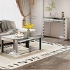ORRD Mirror Console Table with 2 Drawers, Silver Dressing & Hallway Table, Baked Curved Mirror Accent for Living Room - 3 of 4