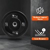 Bumper Plates,2 Sets of Weight Plate with Steel Insert,Rubber Bumper Plate for Weightlifting and Strength Training, Multiple Weights Available - 3 of 4