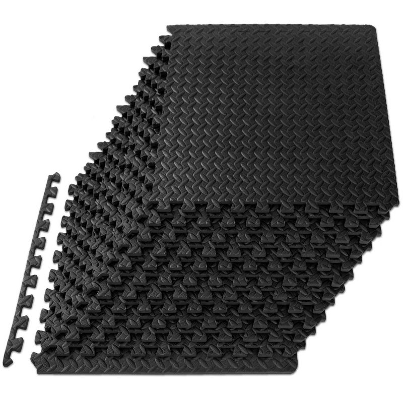 ProsourceFit Exercise Puzzle Mat, 24” x 24” x ½” Tiles, 1 of 7