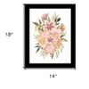 HomeRoots Peachy Petals Black Framed Print Wall Art - 3 of 4