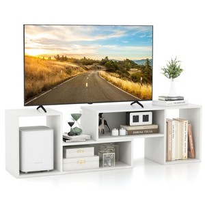 Tangkula 2 Pieces Adjustable TV Stand for TVs up to 55 Inch Free Combination Entertainment Center - 1 of 4