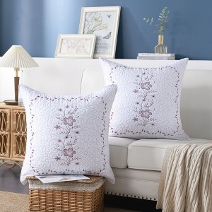 Marcielo 2 Pack Embroidery Pillow Shams Throw Pillow Cover - 1 of 4