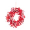 Transpac Foam 19.69 in. Red Christmas Peppermint Ribbon Wreath - 2 of 4