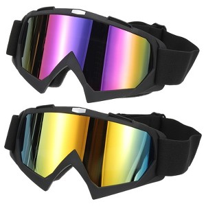 Unique Bargains Windproof Mountaineering Sky Diving Skiing Motorcycle Bike Goggle 2 Pcs - 1 of 4