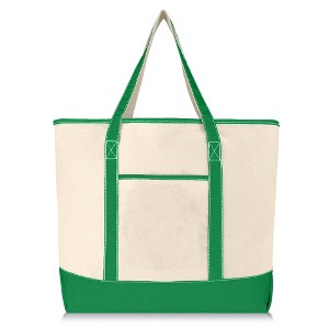 Dalix 22" Soft Canvas Tote Bag - 1 of 4