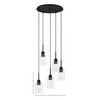 Toltec Lighting Edge 5 - Light Pendant in  Espresso with 4" Clear Bubble Shade - 2 of 2