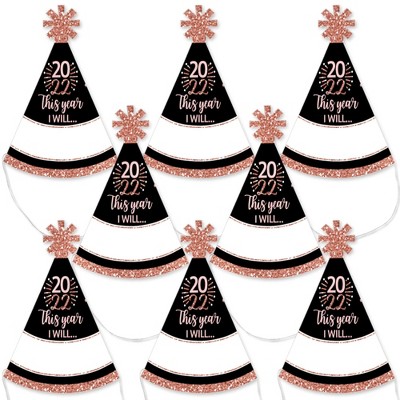 Diggy Christmas 2022 Hats Big Dot Of Happiness Rose Gold Happy New Year - Mini Cone 2022 New Year's  Eve Party Resolution Party Hats - Small Little Party Hats - Set Of 8 :  Target