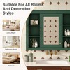 Spassway 28"H Blue Modern Bathroom Mirror Cabinet with 6 Shelves Wall Mounted Medicine Storage - 4 of 4