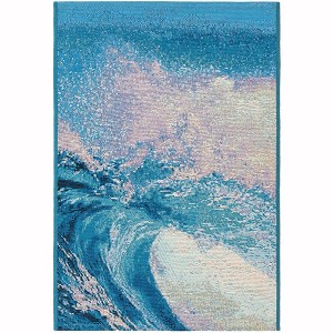 Unique Loom Outdoor Modern Waves Area Rug - 1 of 4