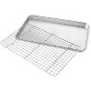 USA Pan Jelly Roll Baking Pan and Bakeable Nonstick Cooling Rack, Steel - 2 of 4