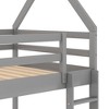 NicBex Bunk Bed Twin over Twin Classic House Shape Low-level Design Bed Frame with Full Length Guardrail and Ladder, No Spring Box Required - 4 of 4