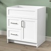 Bath Vanity Cabinet without Top 30 in. W x 21.5 in. D x 33.5 in. H Bathroom Vanity in White with Brushed Nickel Handle - 4 of 4