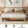 Wood Slat Support, No Box Spring Needed, Noise-Free Design, Minimalist Bedroom Furniture - 2 of 4