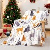 Christmas Throw Blanket Winter Snowflake Christmas Tree Blankets Ultra Soft Farmhouse Pine Tree Flannel - 2 of 4