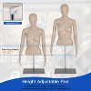 FDW Male/Female Mannequin Height Adjustable Mannequin Torso Dress Form Sewing Manikin with Stable Metal Base Mannequin Clothing Form - 3 of 4