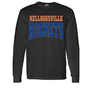 Adult Kelloggsville High School Rockets Name Essential Long Sleeve