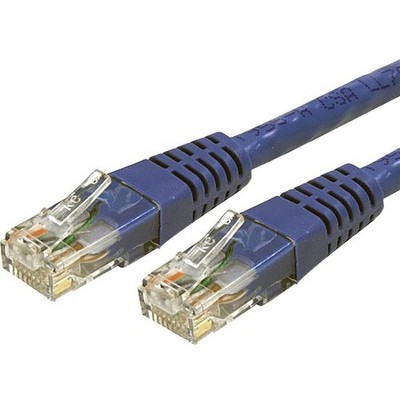 StarTech.com 50 ft Blue Molded Cat6 UTP Patch Cable - ETL Verified - Category 6 - 50 ft - 1 x RJ-45 Male Network - 1 x RJ-45 Male Network - Blue