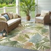 Captiv8e Designs Navarre Layered Tropical Leaves Green/Ivory Indoor/Outdoor Area Rug - 2 of 4