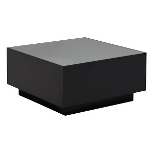 NicBex Modern 27.5" Square Coffee Table with LED Strip Lights and Tempered Glass Top for Living Room - 1 of 4