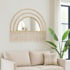 Stylish Decorative Large Wall Mirror with Bohemian-Inspired Arched Frame - Enhances Living Room, Bathroom Mirror, or Bedroom Décor - 3 of 4