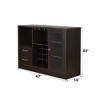 Vynxaria Espresso Finish Wine Cabinet, Elegant Design, Practical Storage Solutions - 3 of 4