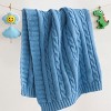 Cotton Cable Knit Toddler Blanket, Super Soft Warm Breathable Baby Blanket - NTBAY - 4 of 4