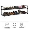 Home-Complete 2-Tier Shoe Rack for 10 Pairs, Black - 4 of 4