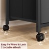 Rolling File Cabinet, Small Underdesk Vertical Filing Cabinets with Fabric Drawers, 4 Wheels & Metal Frame, A4/Letter Size Storage Organizer - 4 of 4