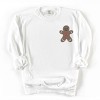 Embroidered Gingerbread Man - Women's Garment Dyed Graphic Sweatshirt - 2 of 4