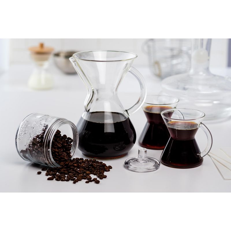 Chemex Pour-Over Glass Coffeemaker - Glass Handle Series - 8-Cup - Exclusive Packaging, 4 of 6