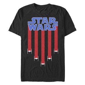 Men's Star Wars: A New Hope Fourth of July TIE Fighter Stripes T-Shirt - 1 of 4