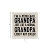 Slickblue Pickleball Grandpa Wood Sign – Funny 7x7 Rustic Wall Décor – Cooler Than Normal Grandpa, Color Options - 3 of 3