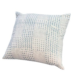Dsvimoy Support Pillow Handcrafted Cotton Throw Pillow with Aztec Print for Modern Home Decor, White, 15"*4"*4" - 1 of 4