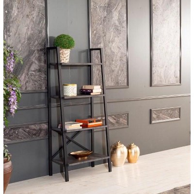NicBex 52" Tall Modern Bookshelf with Open Shelves,4-Tier Metal Ladder Bookshelf Organizers for Living Room,Office