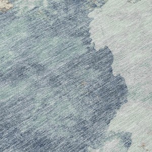 HomeRoots 8' X 10' Pale Aqua And Taupe Abstract Washable Indoor Outdoor Area Rug - 1 of 3