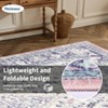 Washable Area Rug Vintage Medallion Floral Print Area Rug Non-Slip Low Pile Carpet for Dining Room Home Office - 4 of 4