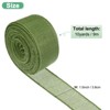 Unique Bargains Burlap Wired Edge Durable Thick Fabric Ribbons for DIY Crafts 1 Pc - 3 of 4