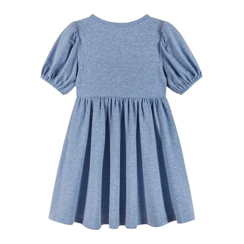 Andy & Evan  Toddler Blue Puff-Sleeve Dress, 3 of 6