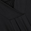 Women's Plus Size Long Sleeve V Neck Tunic Tops Pleated Solid Tee Shirt Causal Loose Blouse, Black, 5XL - 4 of 4