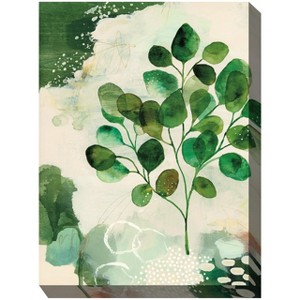 Cottage Garden West of The Wind Elemental Green, White 30 x 40 Inch Waterproof Gallery Wrapped Canvas, Outdoor Garden, Yard, Patio All Weather Hanging - 1 of 2