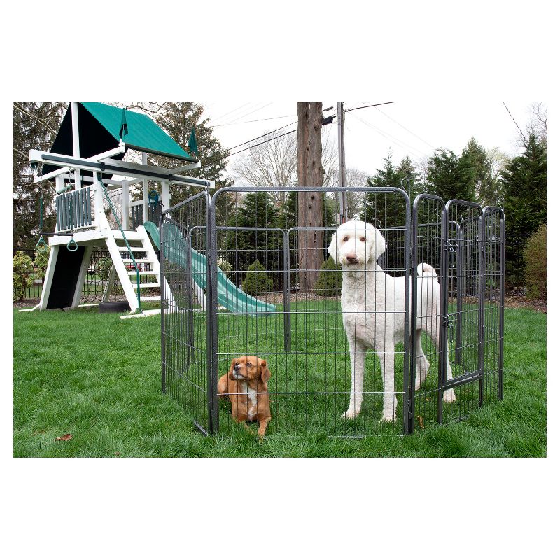  Iconic Pet Heavy Duty Metal Tube Pen Pet Dog Exercise and Training Playpen, 4 of 5