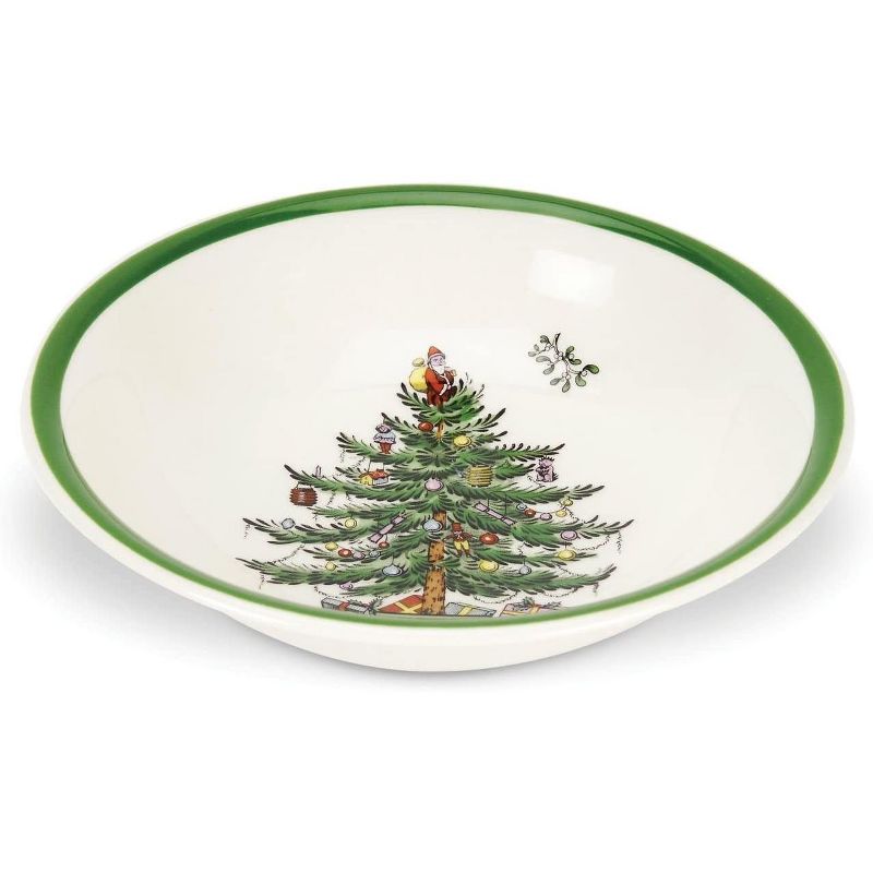 Spode Christmas Tree Ascot Cereal Bowls Set of 4, Use for Breakfast, Oatmeal, Cereal, or Soup Made of Fine Earthenware, Measures 8-Inch, 5 of 9