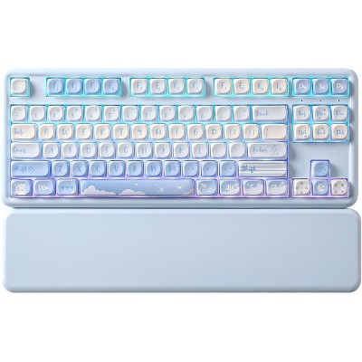 YUNZII B87 Mechanical Keyboard,Hot Swap Gasket Mount RGB Backlit Gaming with Wrist Rest