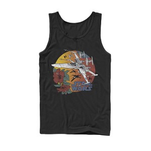 Men's Star Wars: The Rise of Skywalker Tropical X-Wing Tank Top - 1 of 4