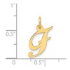 Black Bow Jewelry 14k Yellow Gold Ella Collection Small Fancy Script Initial Pendant A-W - 4 of 4