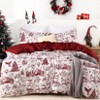 Christmas Duvet Cover Set, Christmas Holiday Reindeer Printed Duvet Cover Set, Soft and Breathable Boho Christmas Decorations Bedding Set - 2 of 4
